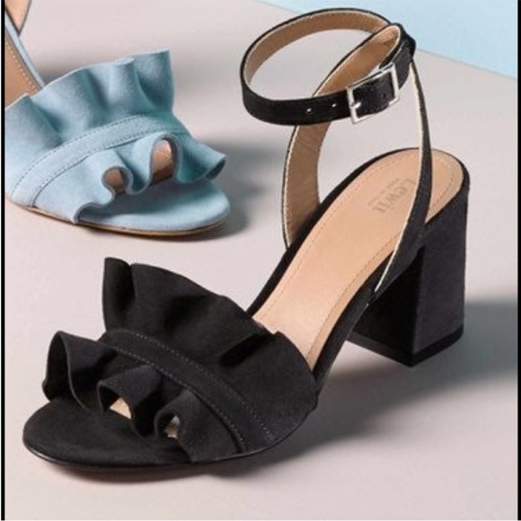 Lewit Black Ruffle Heels - Picture 2 of 6